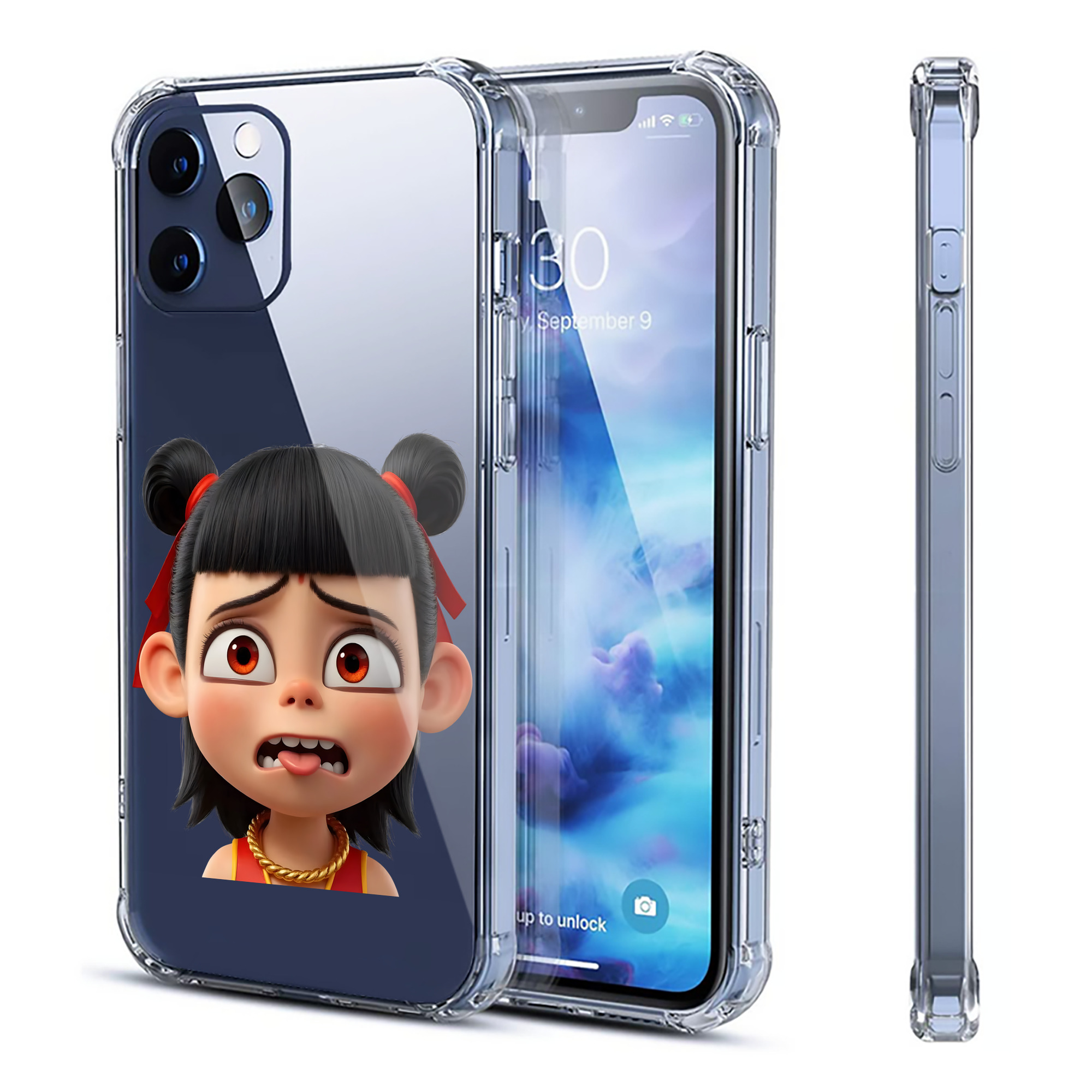 （画像用） Ne Zha 2 ナタ 魔童の大暴れ 【iPhone 12シリーズ対応】透明スマホケース（クリアソフトケース）